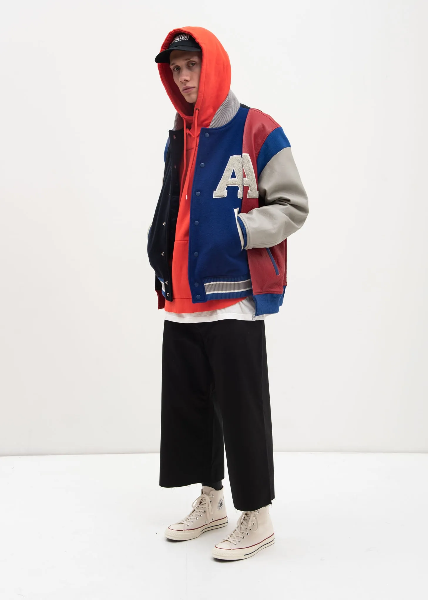 Red Fraying Hoodie