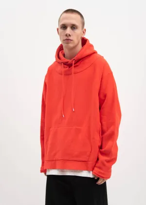 Red Fraying Hoodie