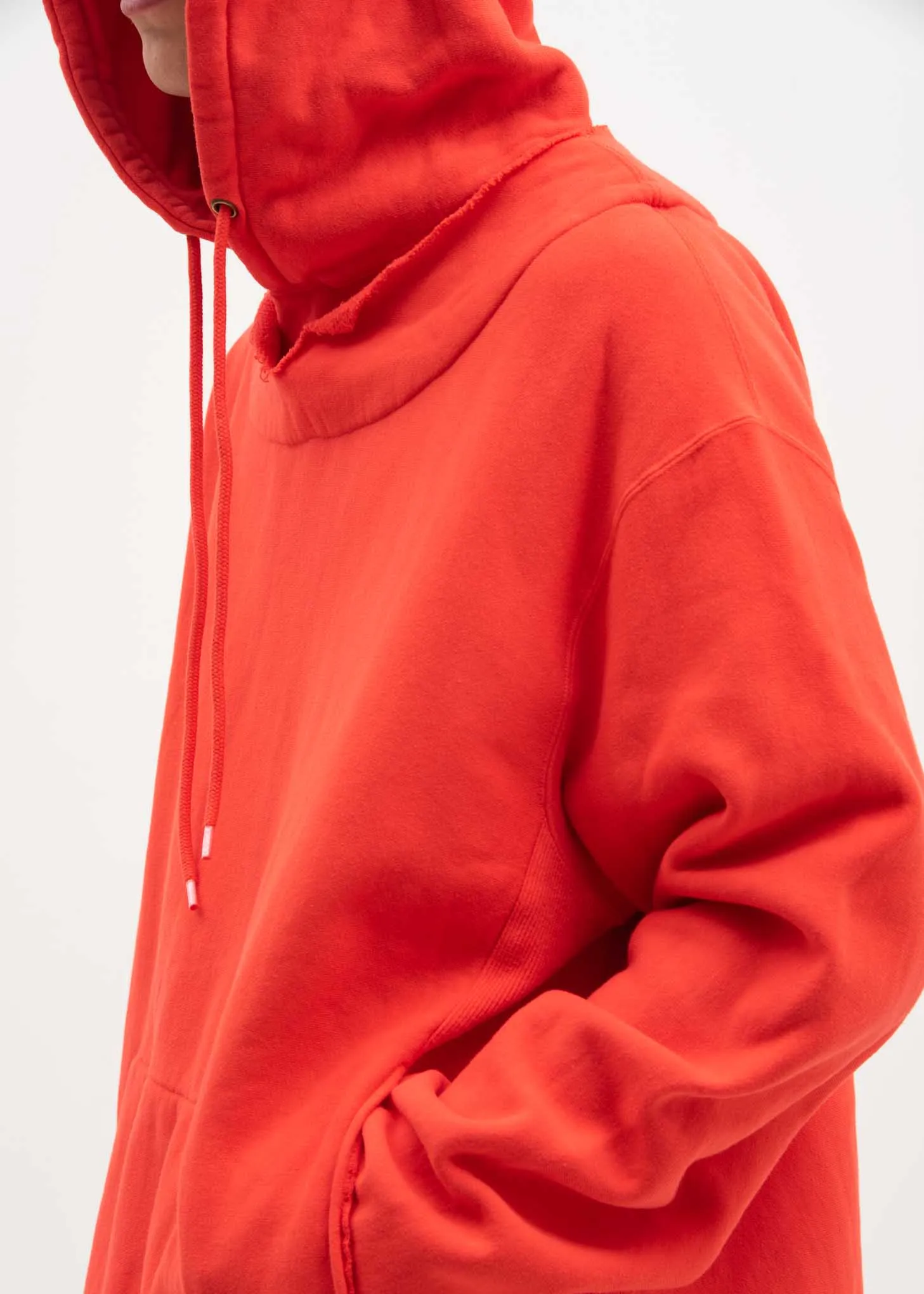 Red Fraying Hoodie