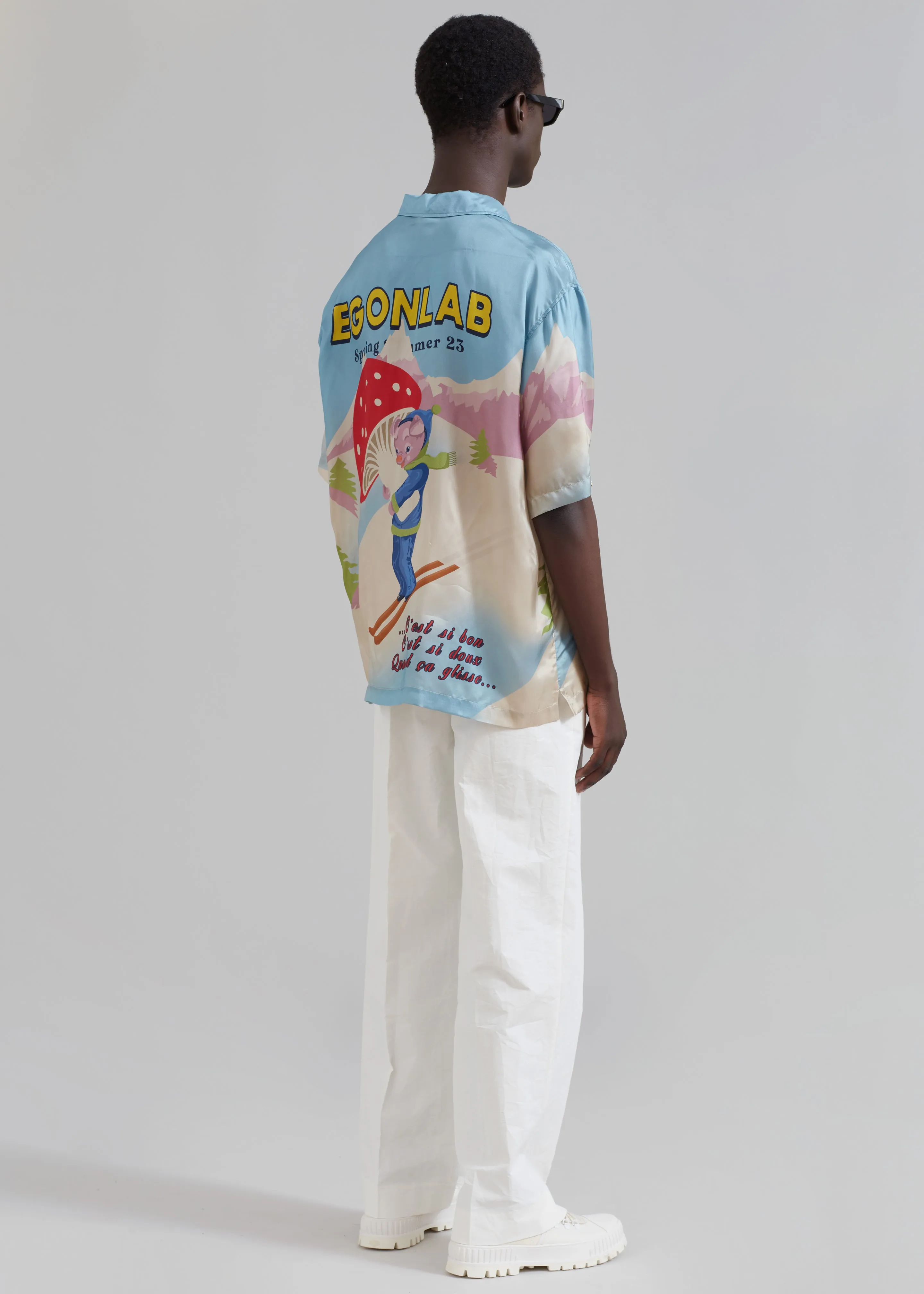 Róhe Crushed Cotton Trousers - Chalk