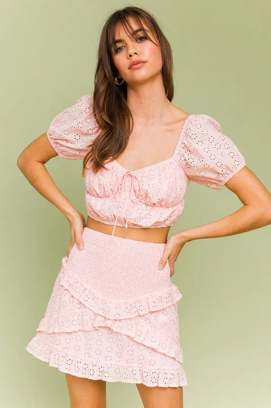Robin Eyelet Crop Top