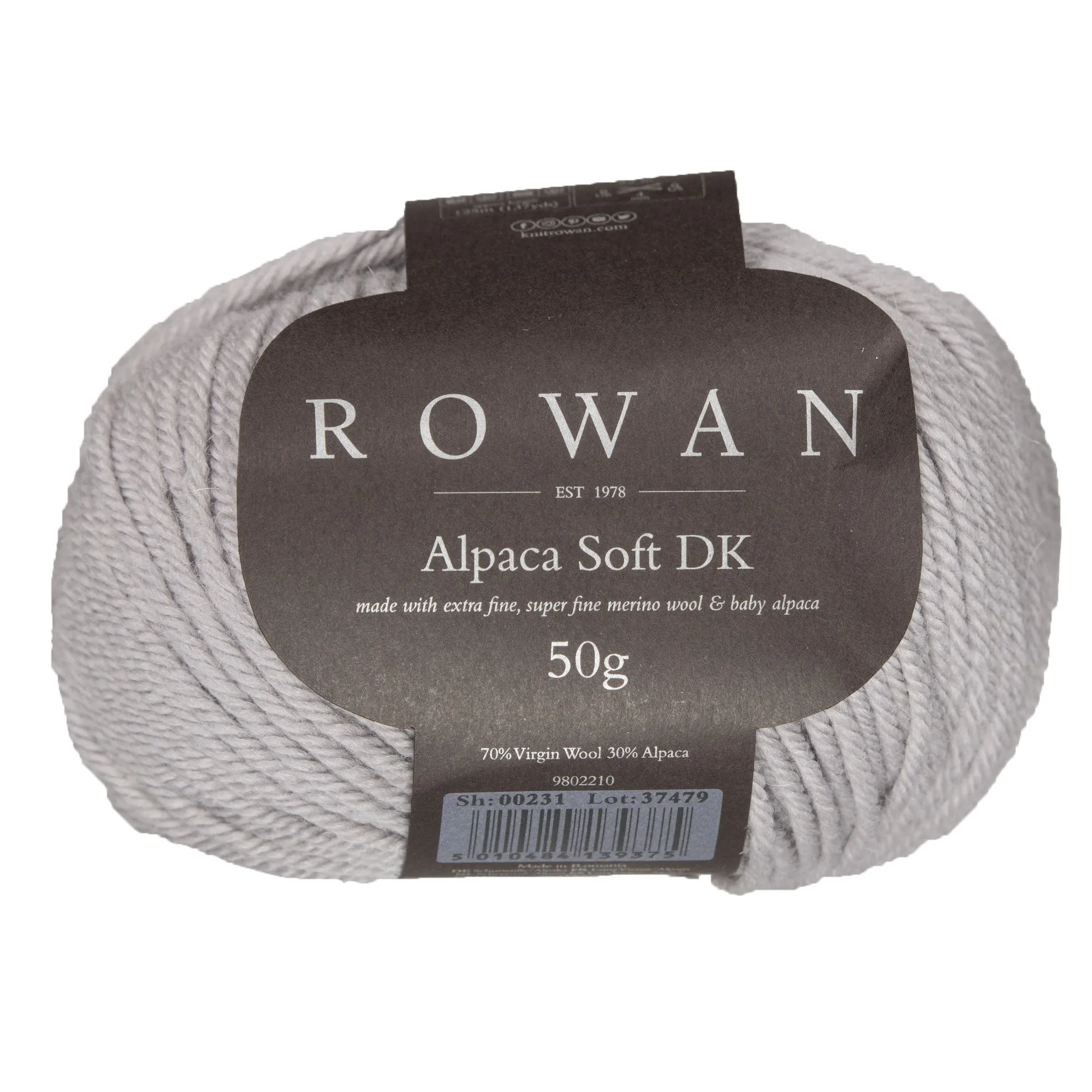 Rowan Alpaca Soft DK Yarn - 231 Silver