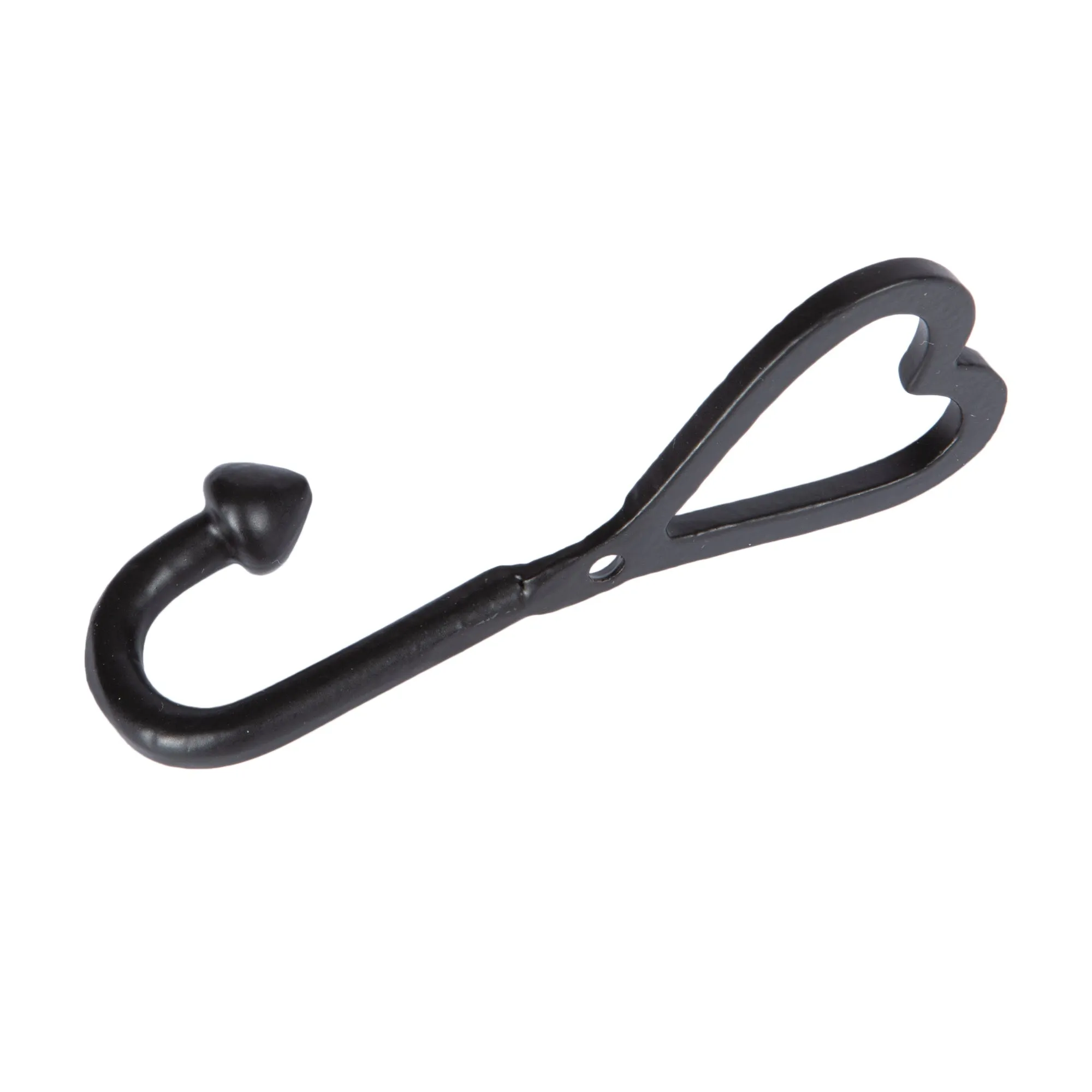 Single Heart Hook - W40mm x H100mm - Black