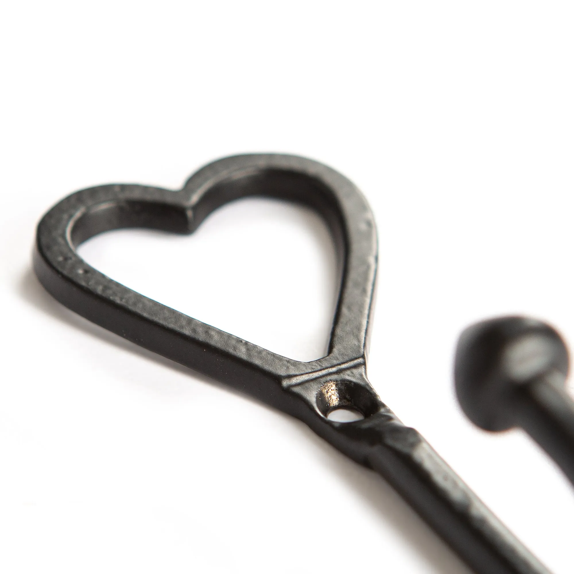 Single Heart Hook - W40mm x H100mm - Black