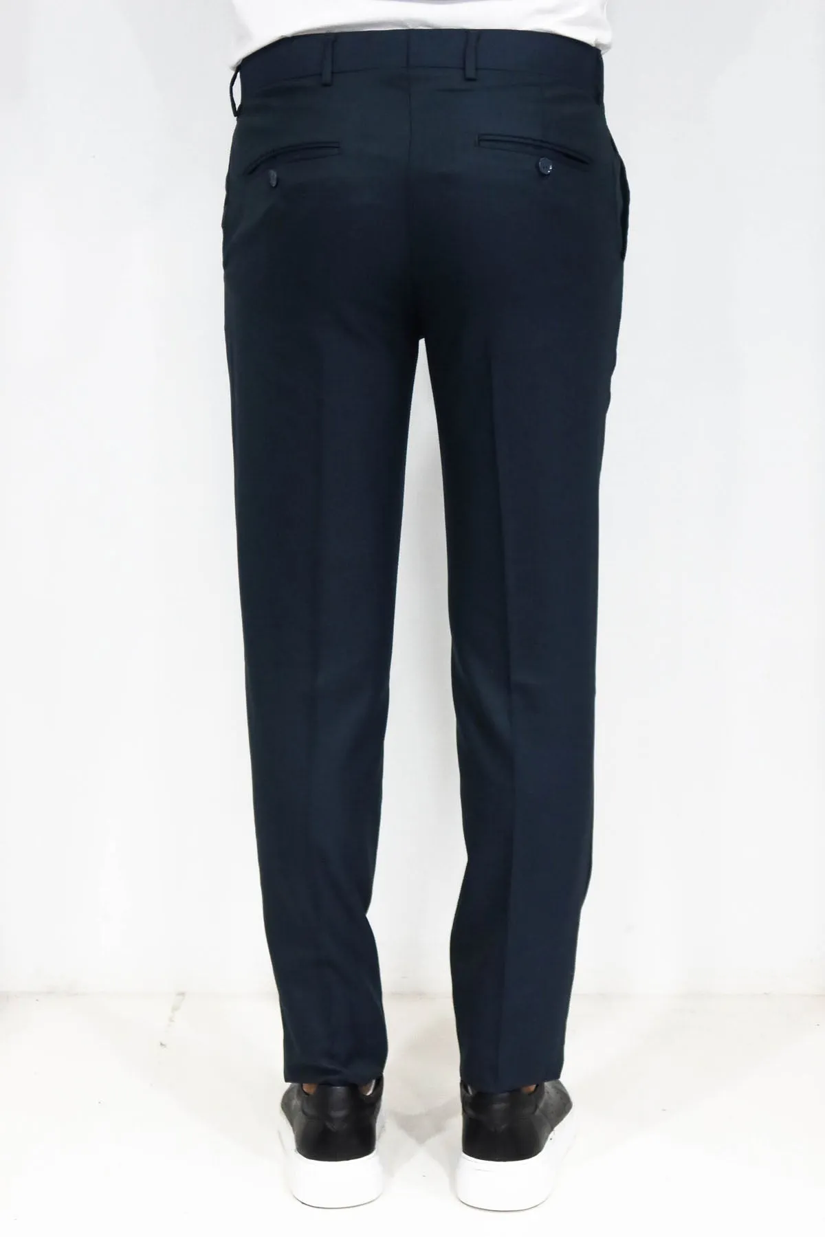 Slim Fit Textured Oil Green Men Trousers - Wessi