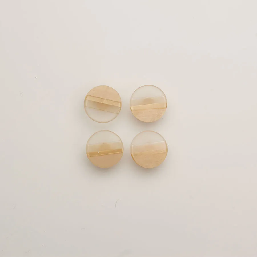 Small Beige 'Ombre' Round Button