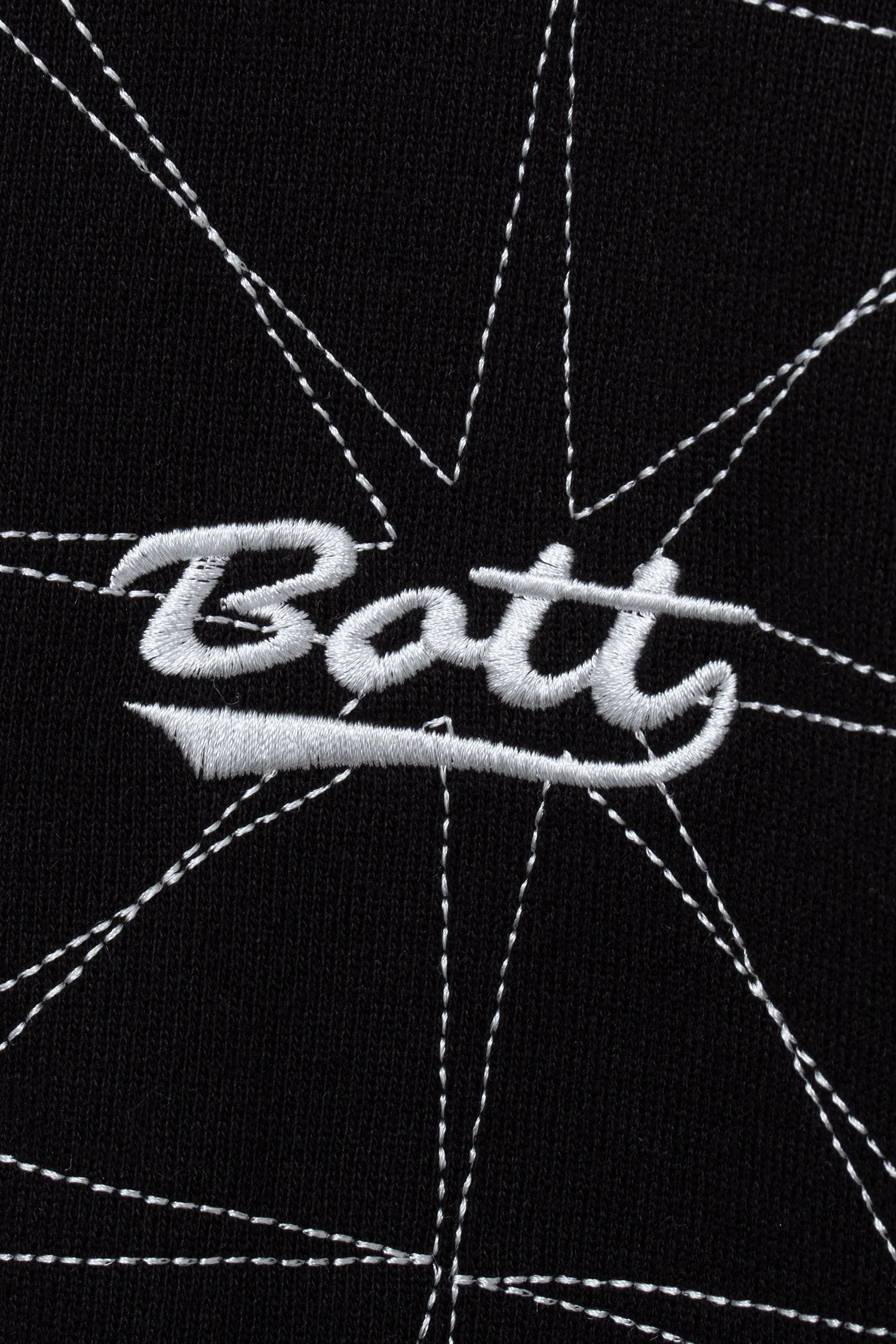 SPARKLE STITCH ZIP HOODIE BLACK