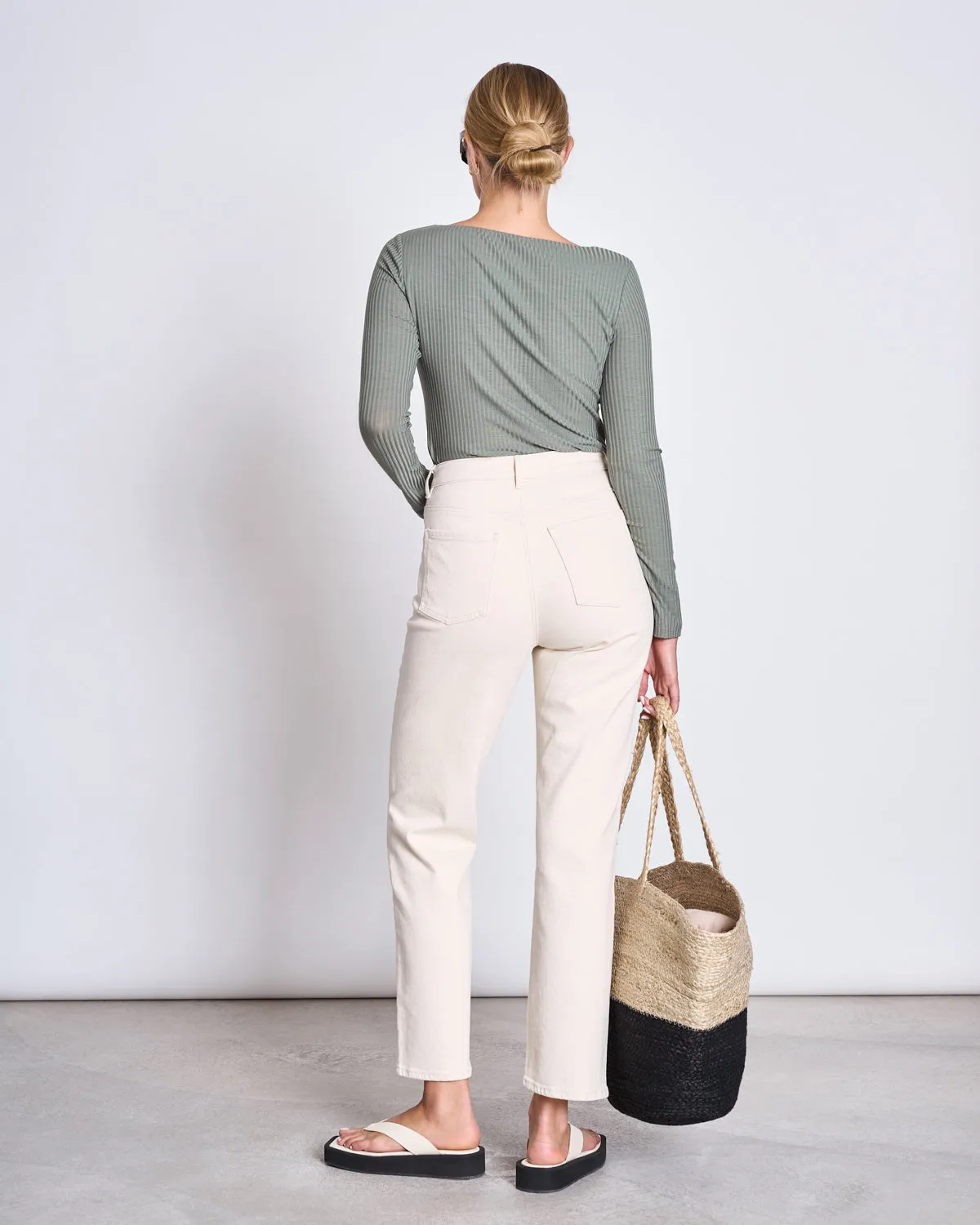 SQUARE NECK LONGSLEEVE FRIA SEA SPRAY