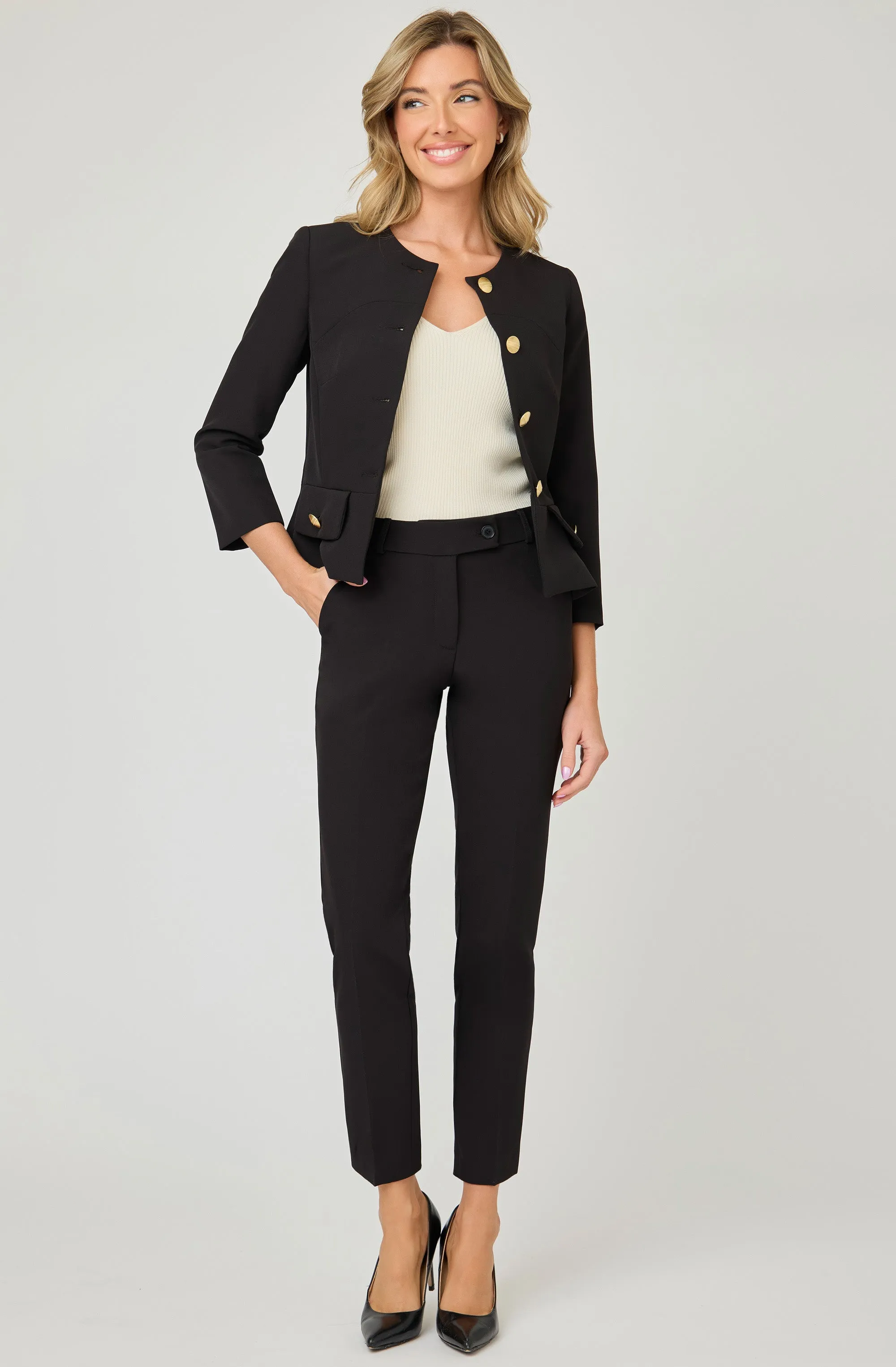 Structured Jacket with gold buttons