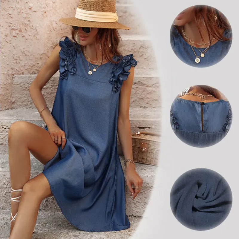 Summer Ruffled Short Sleeve Mini Dress