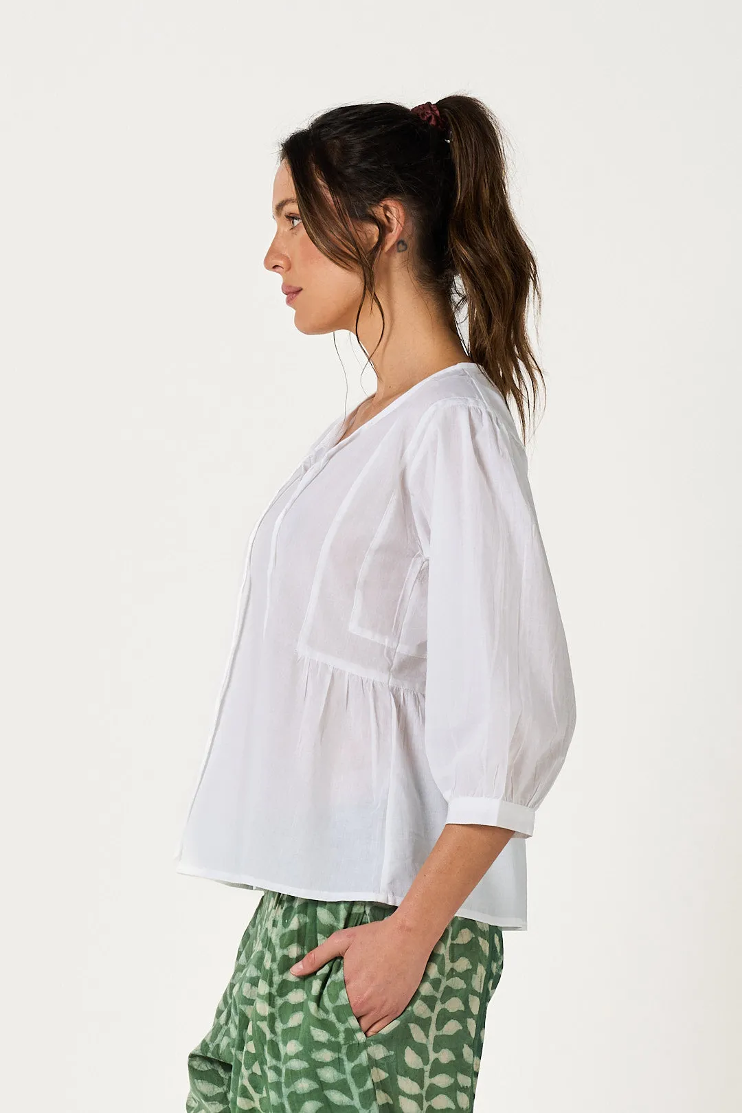 Top Arpana - White Cotton