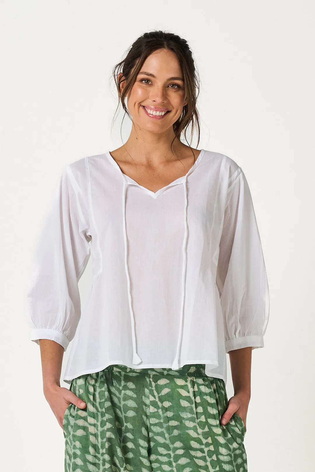 Top Arpana - White Cotton