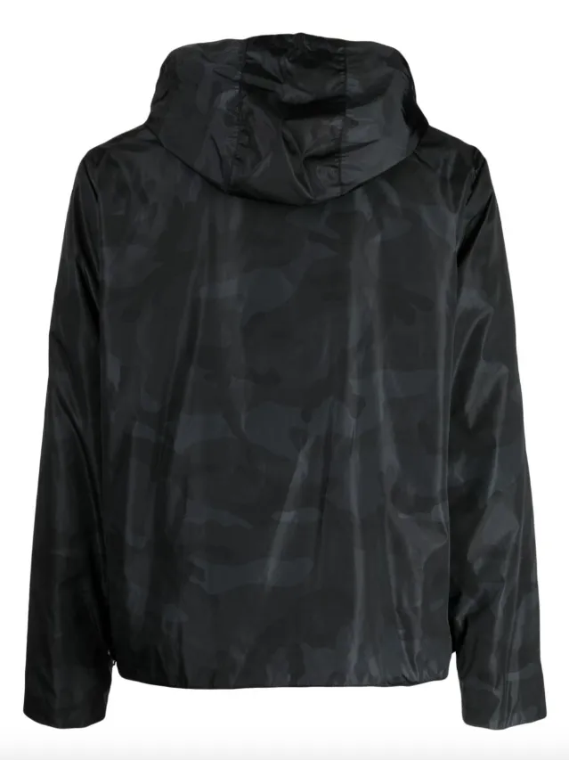 Valentino camouflage-print zip hooded jacket