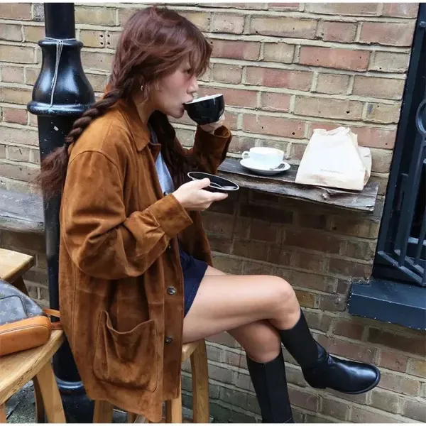 Venice - Suede Statement Coat