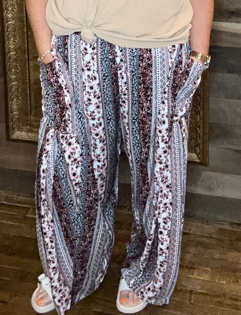 Windy Harem Patch Print Pant