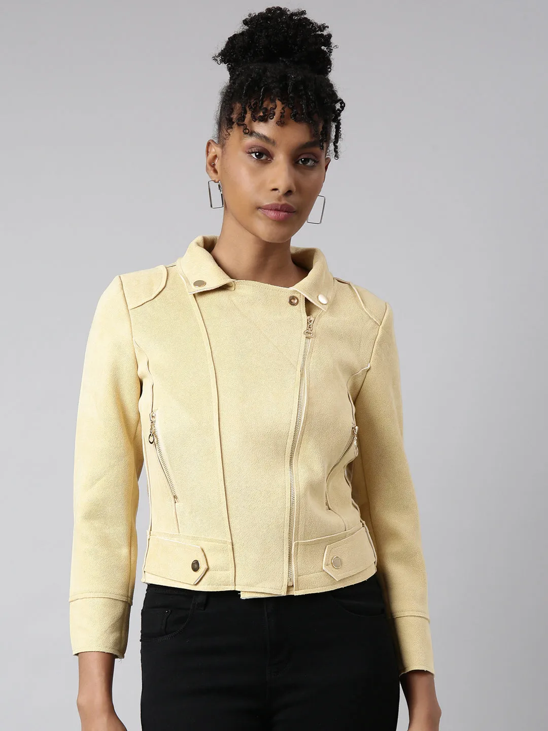 Women Yellow Tailored Jacket
