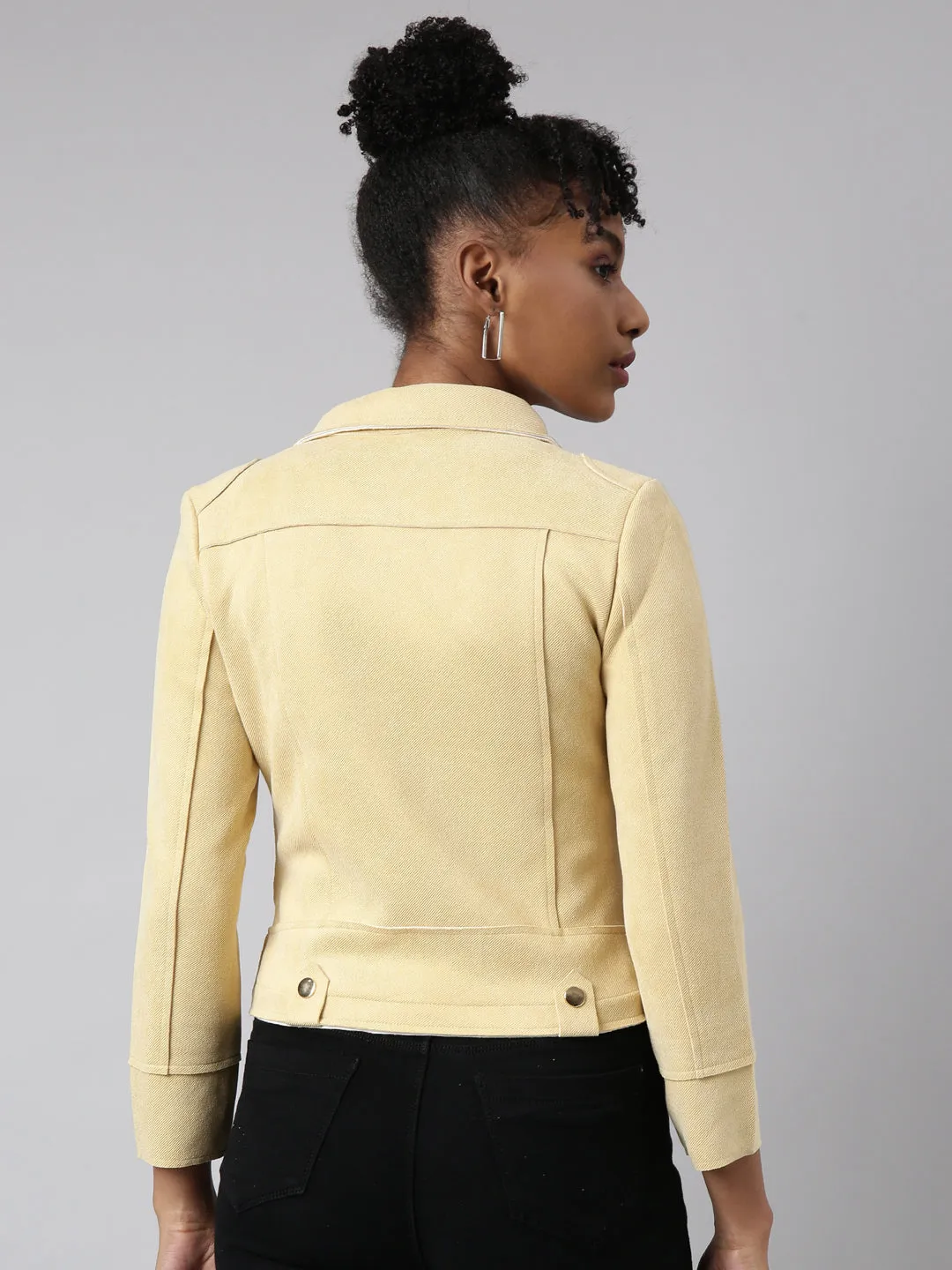 Women Yellow Tailored Jacket