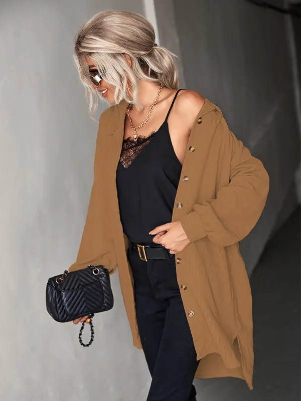 Women's Cardigan Corduroy Jackets