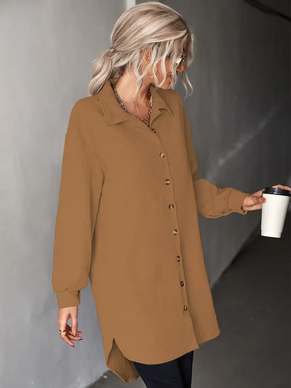 Women's Cardigan Corduroy Jackets