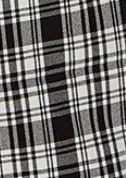 Women's Trousers in Black & White Check with High Waist and Side Pockets - Liquorish